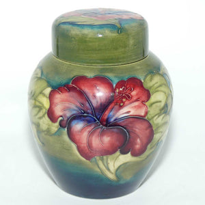 Walter Moorcroft Hibiscus (Green) ginger jar