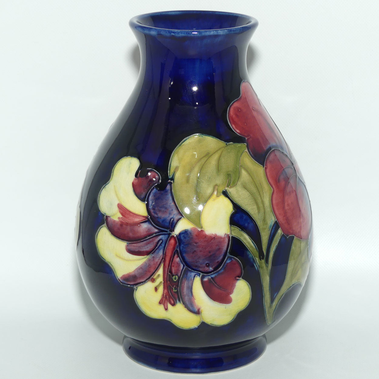 Walter Moorcroft Hibiscus (Blue) 7/7 vase