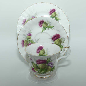 Royal Albert Bone China England Highland Thistle trio