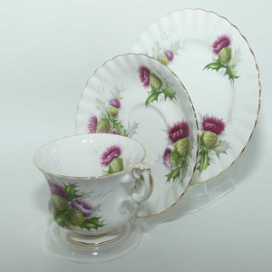 Royal Albert Bone China England Highland Thistle trio