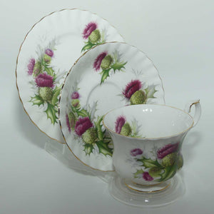 Royal Albert Bone China England Highland Thistle trio