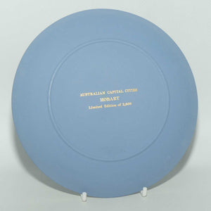 Wedgwood Jasper | Australian Capital Cities | White on Pale Blue | Hobart plate | 16.5cm | box + Cert