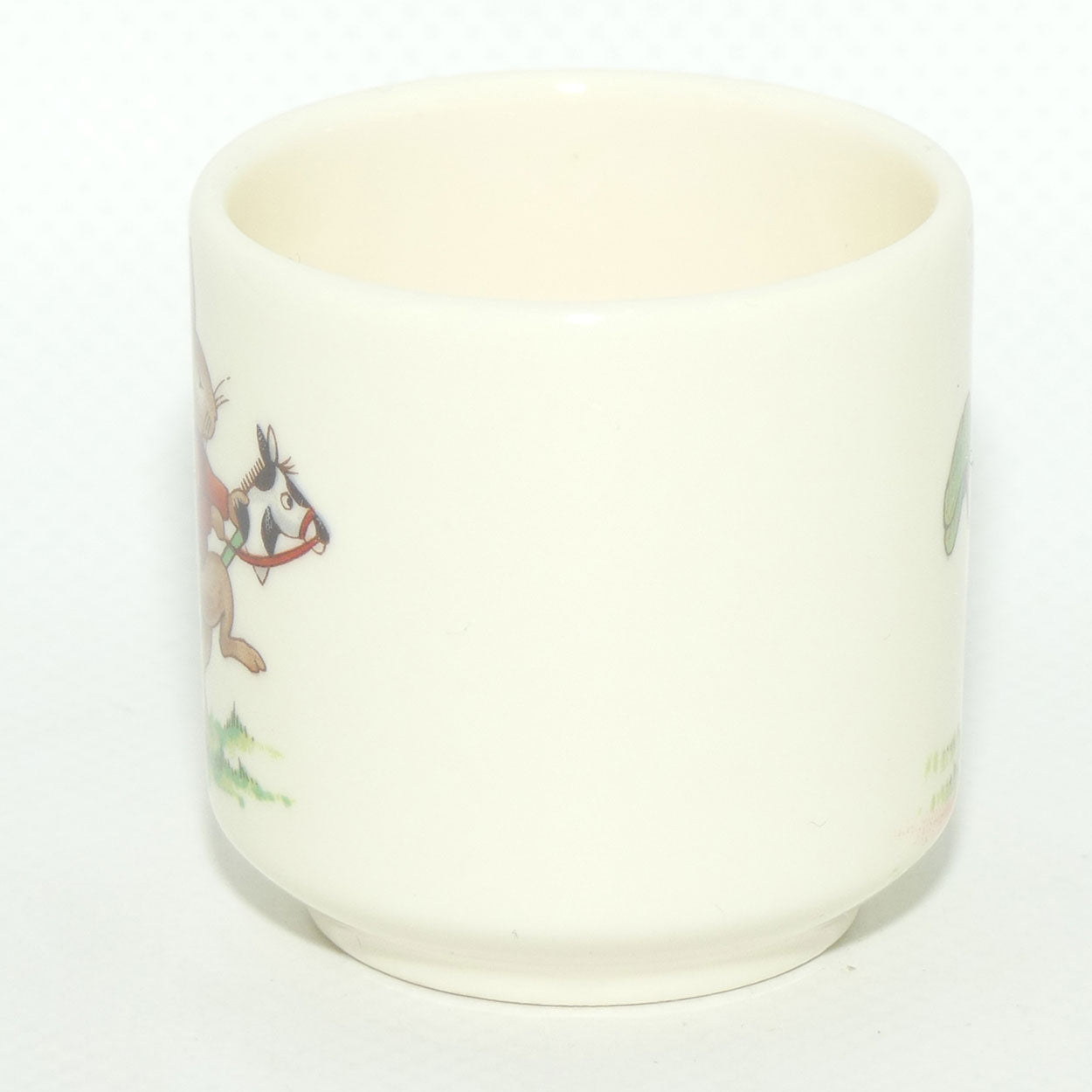 Royal Doulton Bunnykins egg cup | Hobby Horse | Holding Hat and Coat