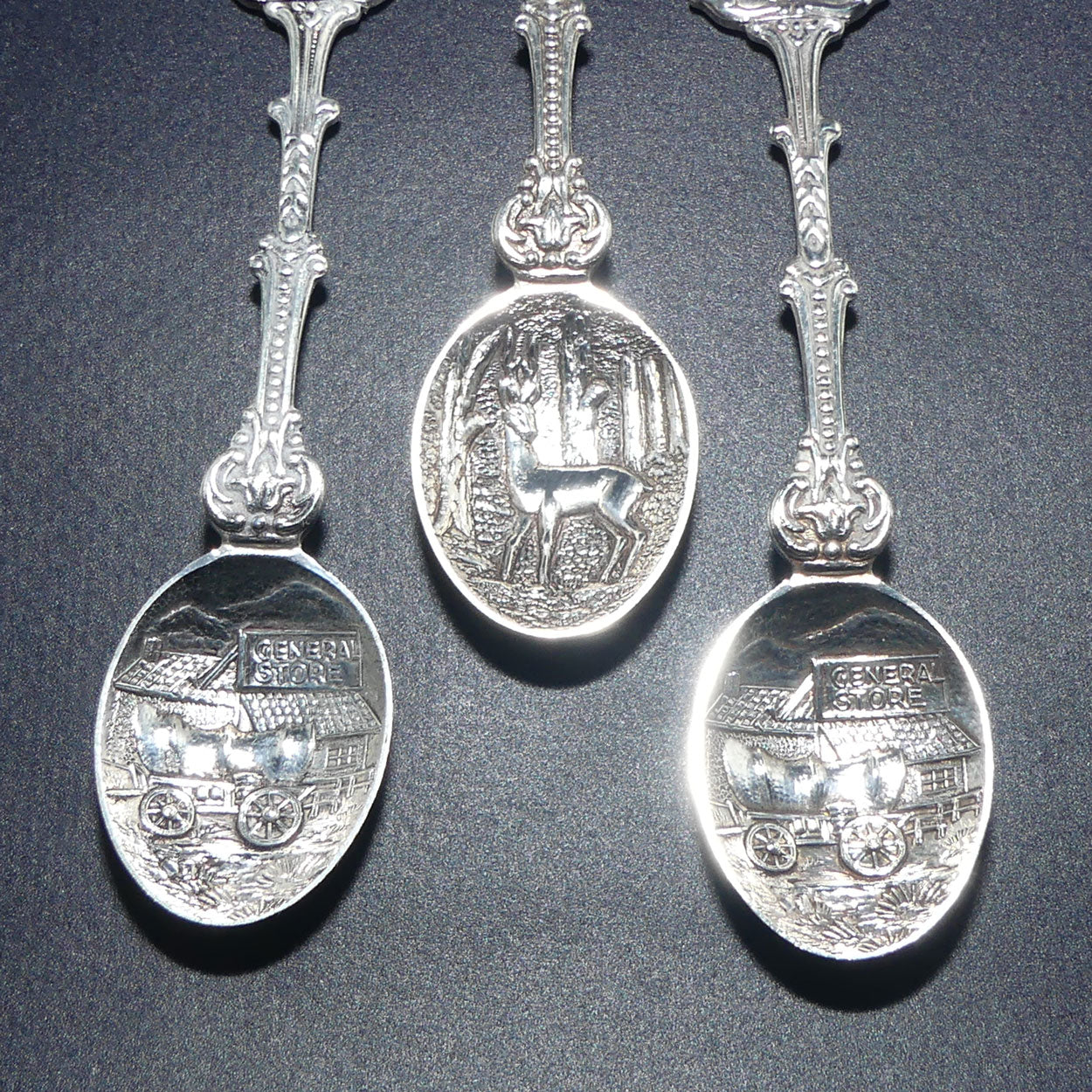 Dutch Silver Plated collection of 3 Souvenir Spoons