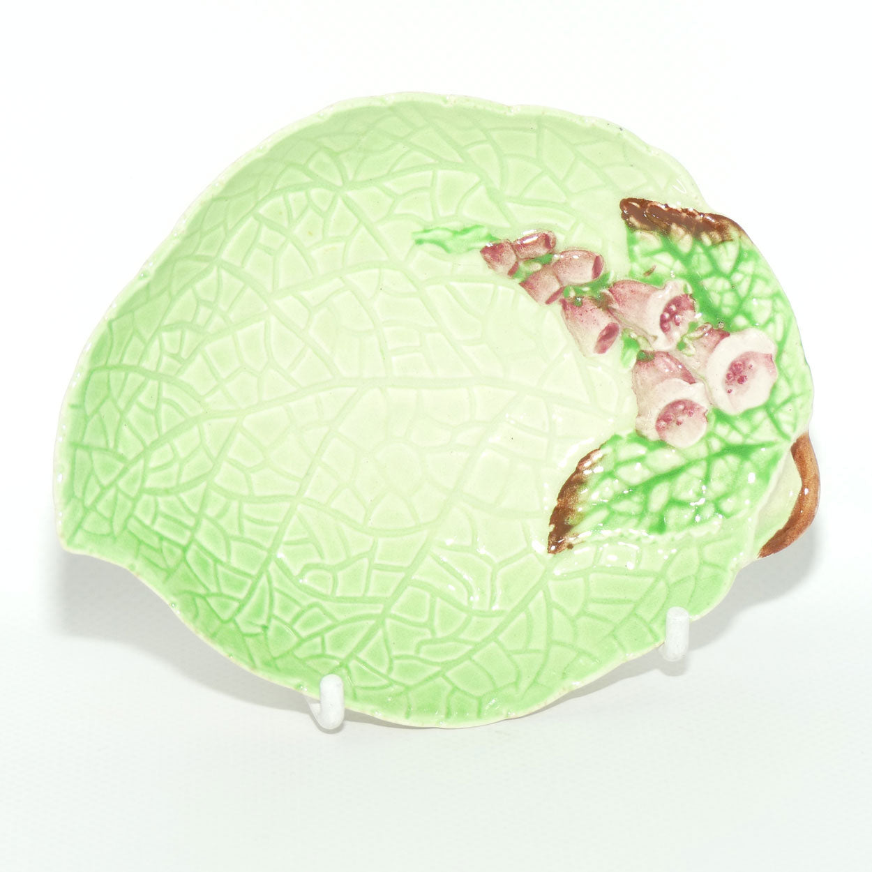 Carlton Ware Hollyhocks on Darker Green pattern dish | 13cm wide