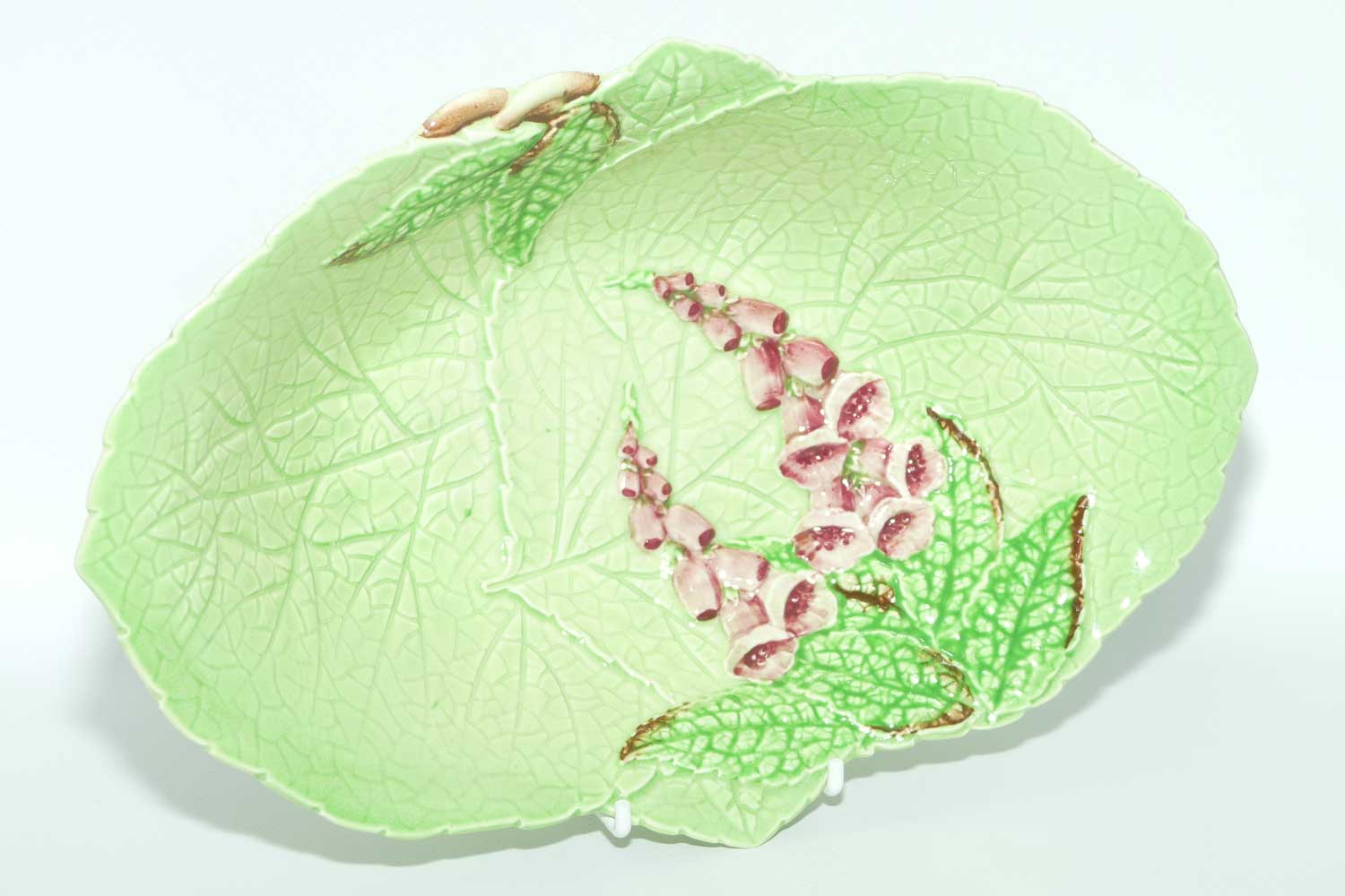 Carlton Ware Hollyhocks on Green leaf bowl | 1903/2 | 27.5cms