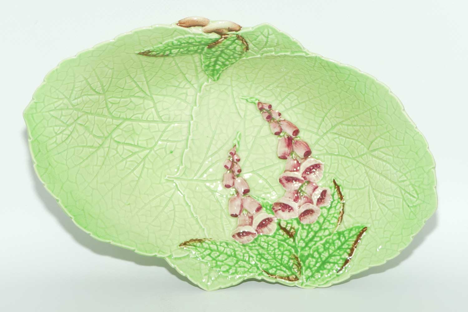 Carlton Ware Hollyhocks on Green leaf bowl | 1903/2 | 27.5cms