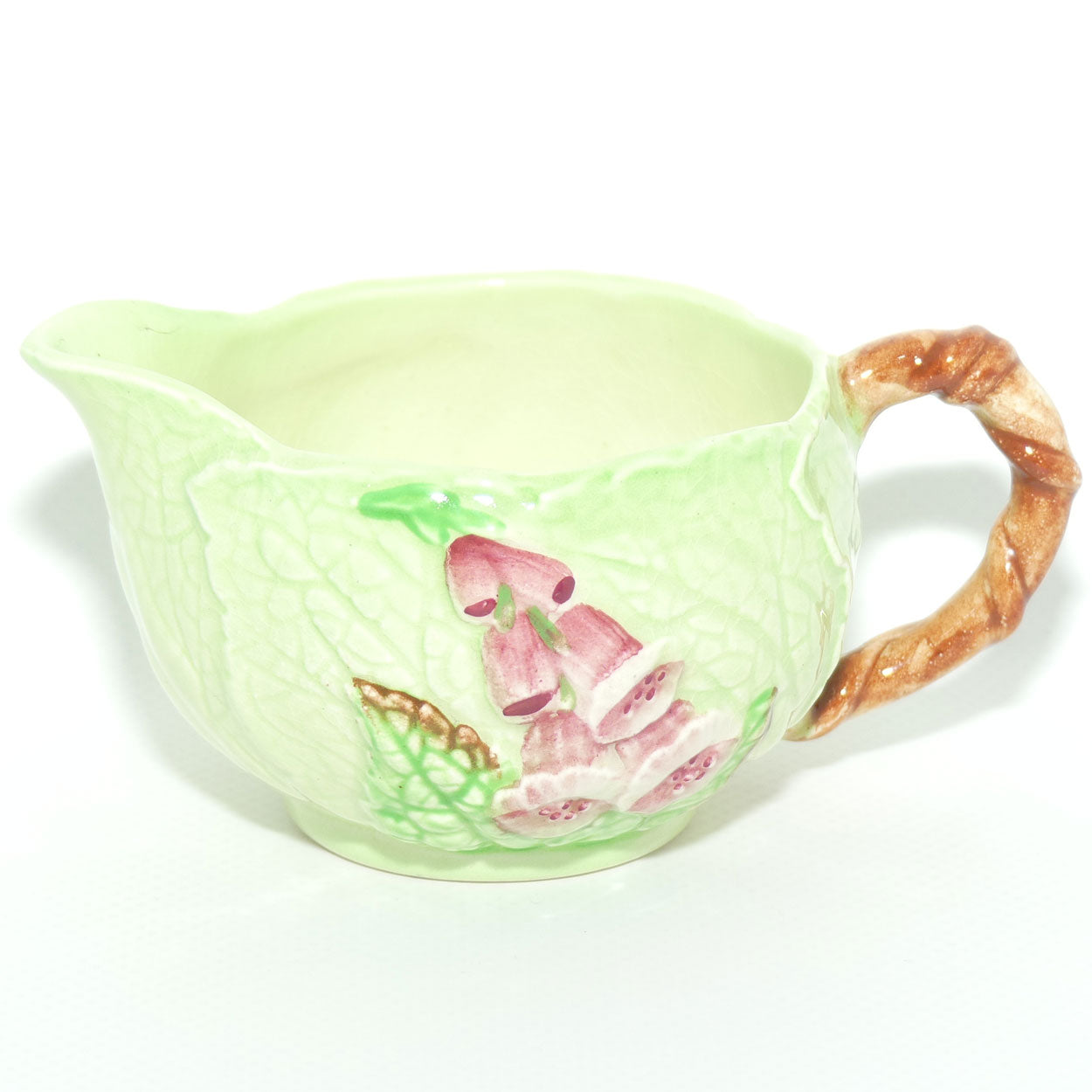Carlton Ware Hollyhocks pattern small jug | Green