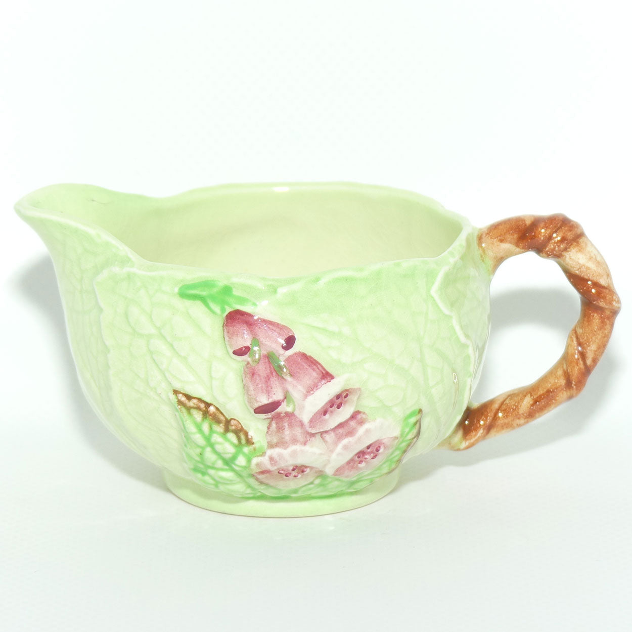 Carlton Ware Hollyhocks pattern small jug | Green