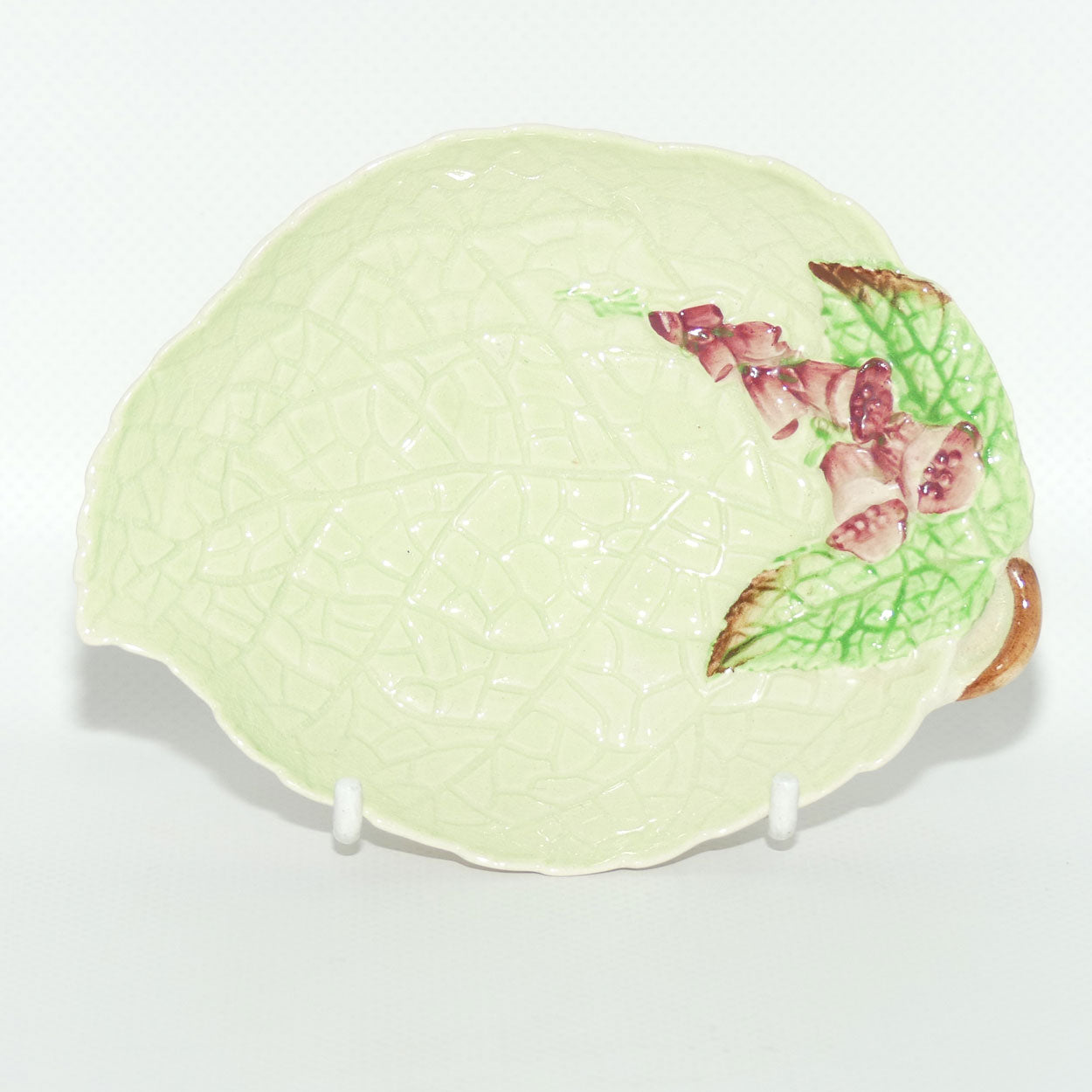 Carlton Ware Hollyhocks on Light Green pattern dish | 13cm wide