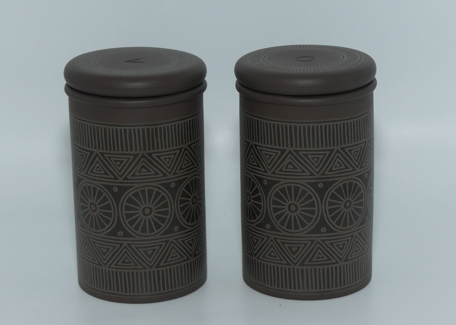 Vintage Retro Hornsea England Palatine Vinegar and Oil bottles