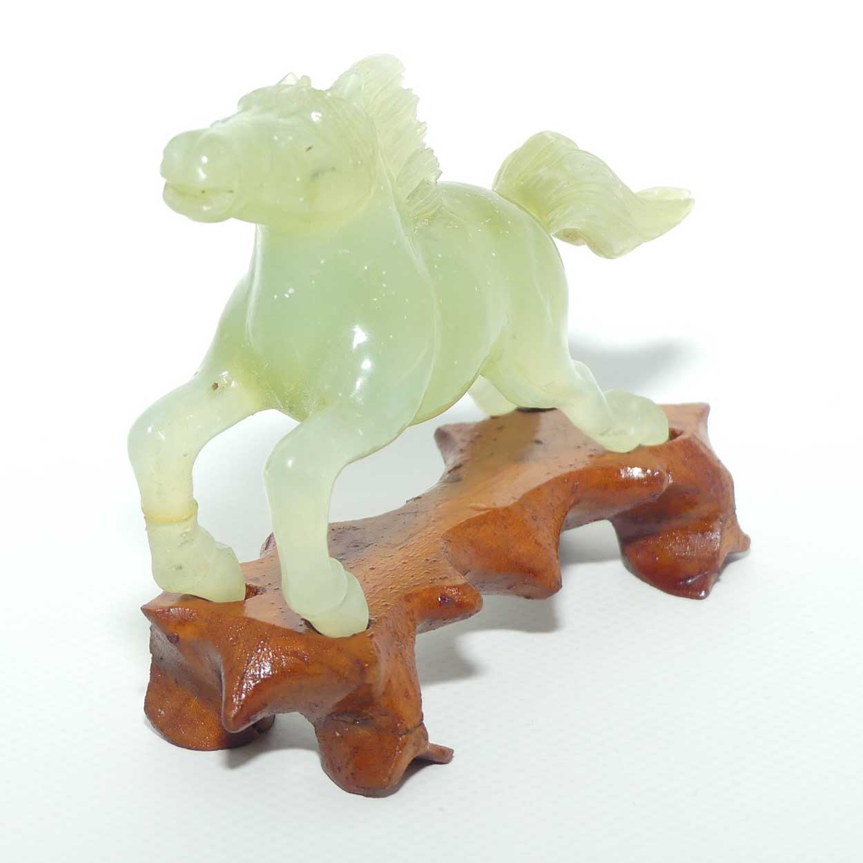 Small Jade Carved Galloping Horse figure