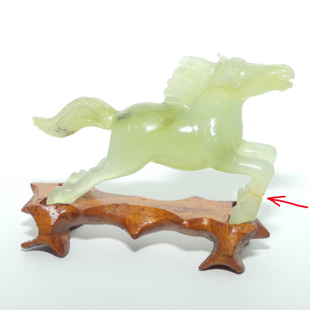 Small Jade Carved Galloping Horse figure