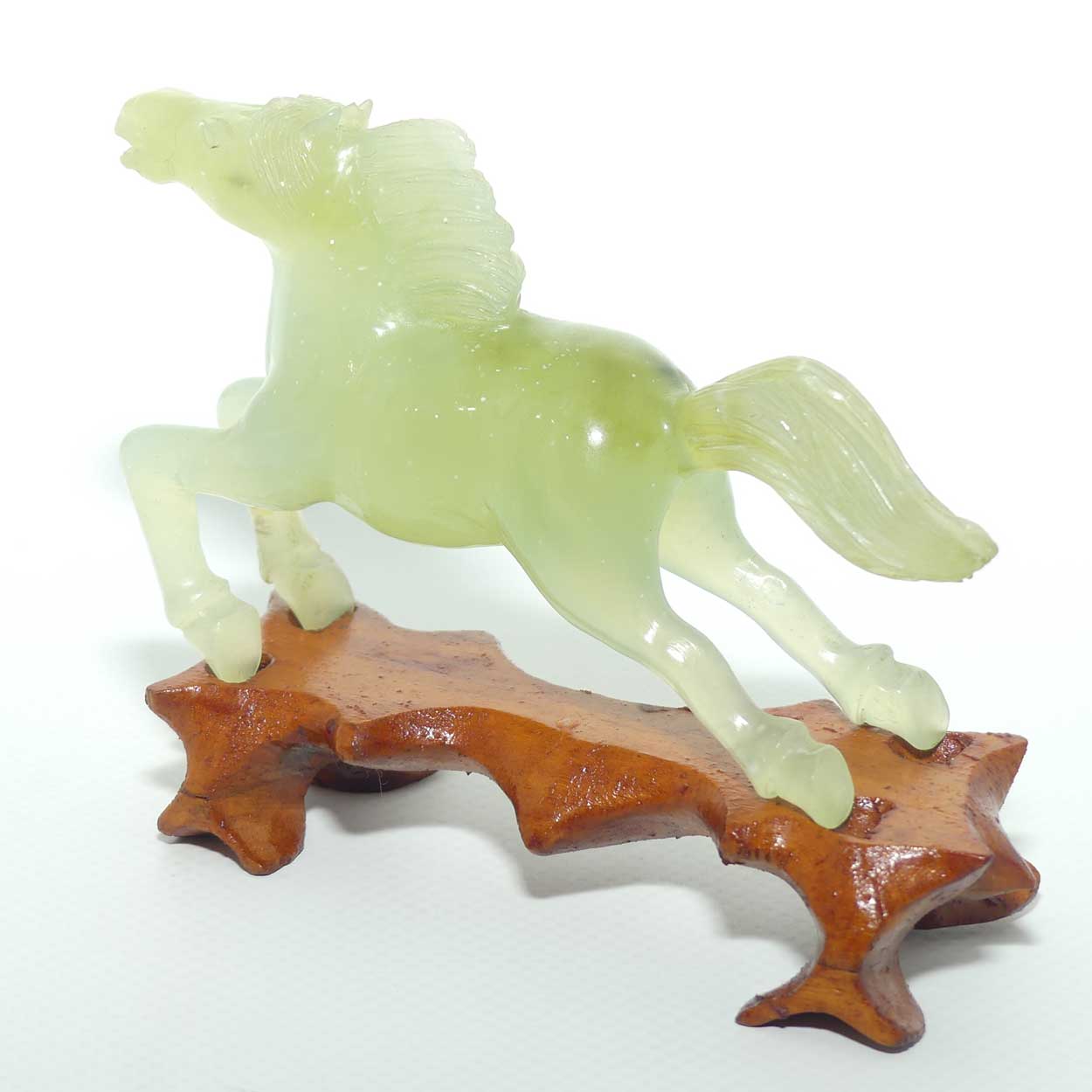 Small Jade Carved Galloping Horse figure
