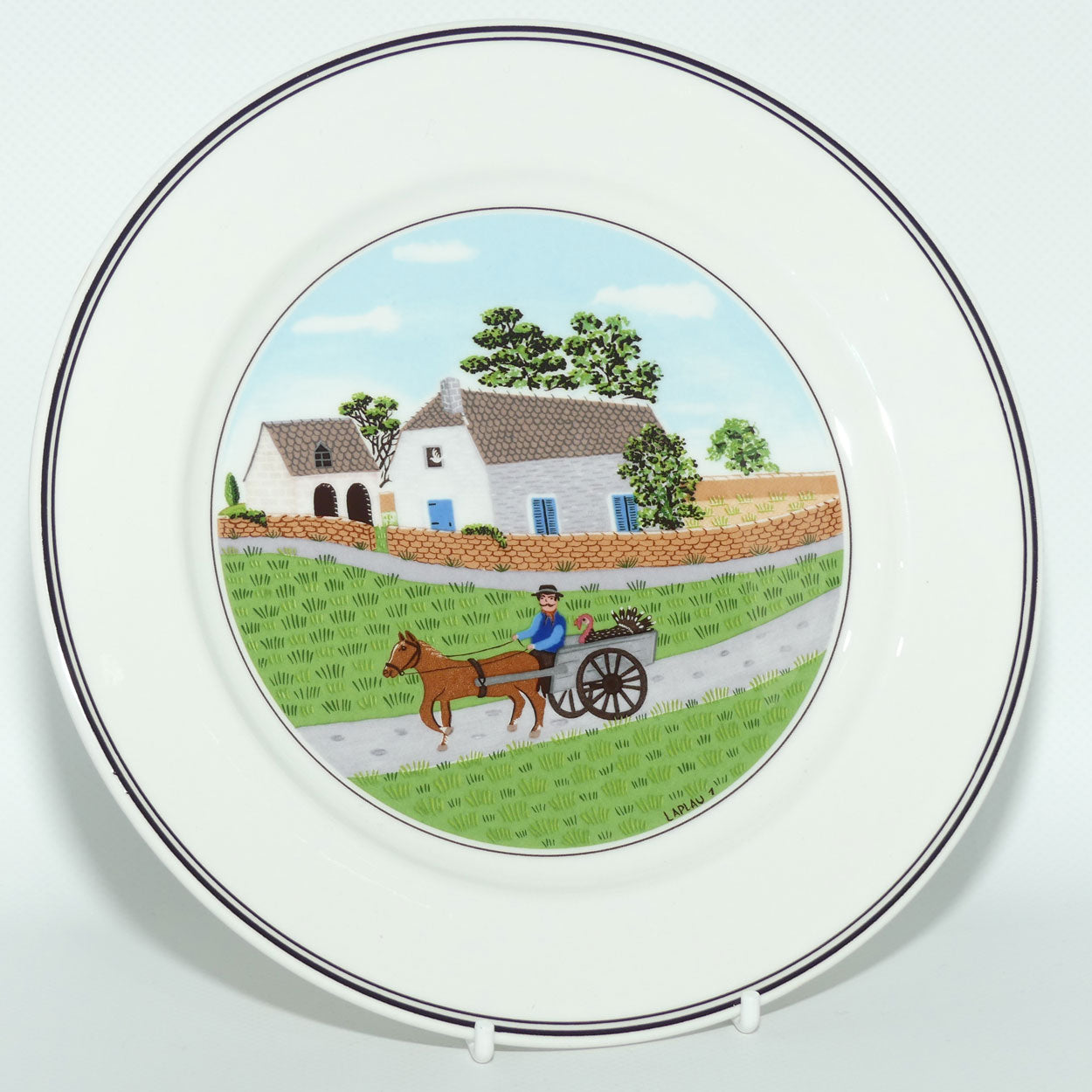 Villeroy and Boch Naif design | Horse and Cart by Gerard Laplau | 20.5cms diam
