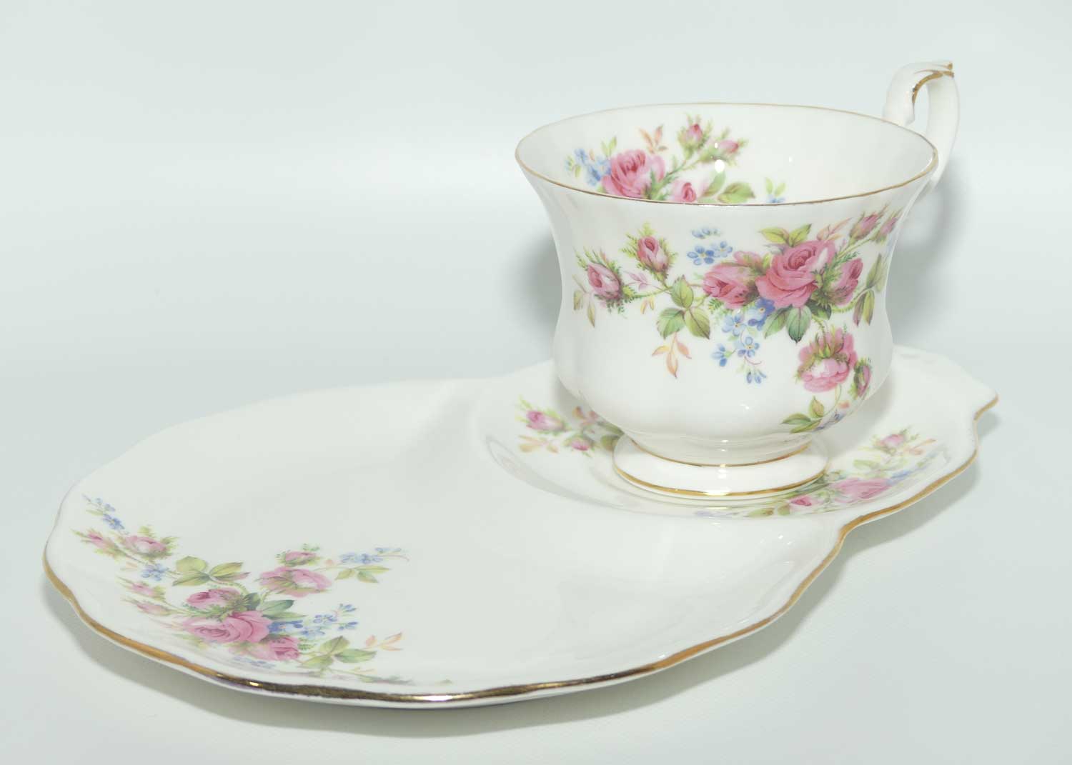 Royal Albert Bone China England Moss Rose Hostess Duo