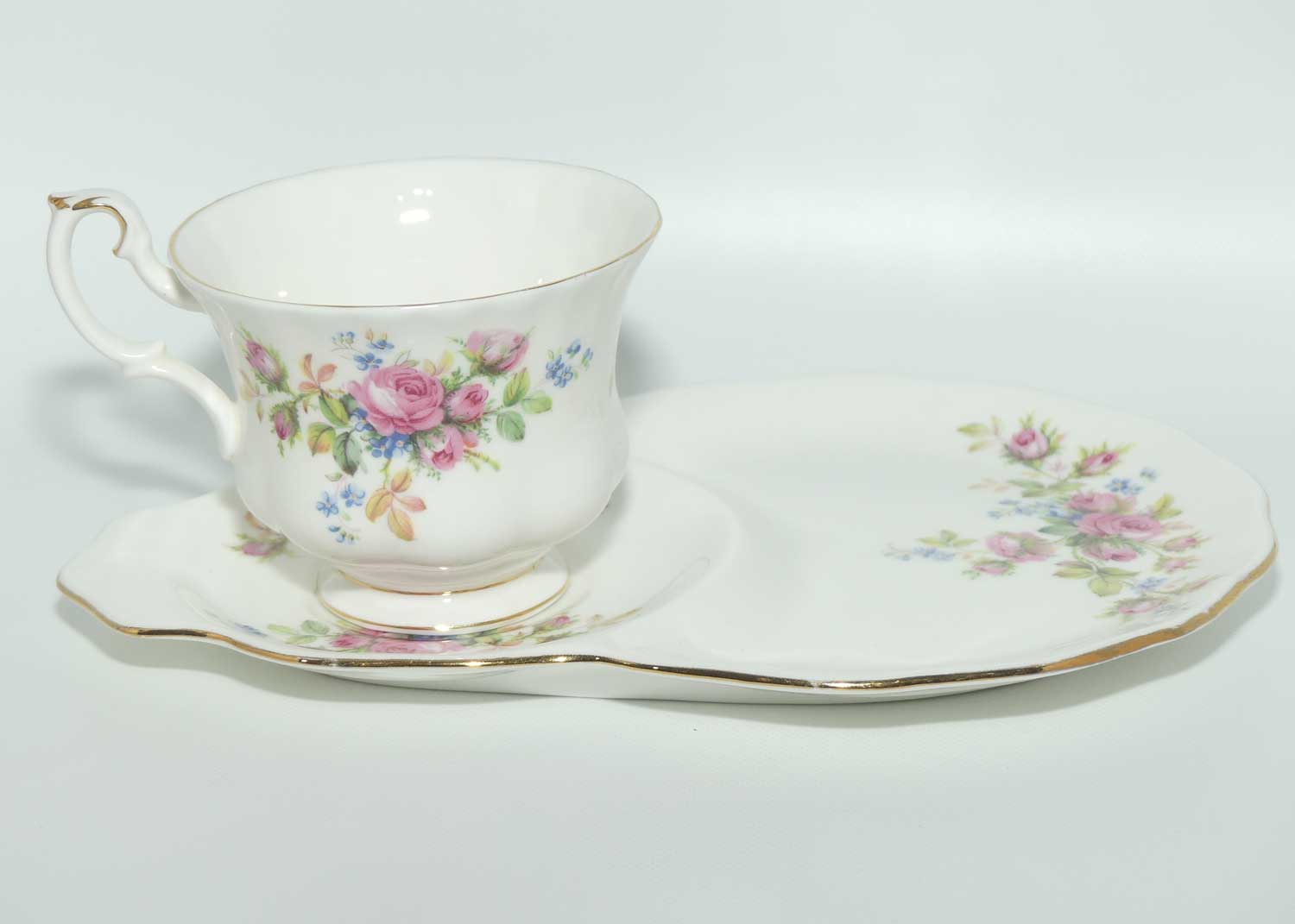 Royal Albert Bone China England Moss Rose Hostess Duo