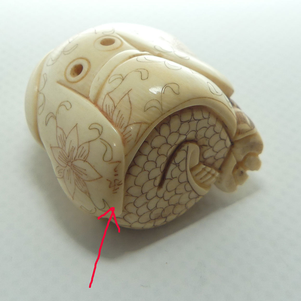 Japanese Carved Ivory Netsuke | Hotei and Daikoku | signed