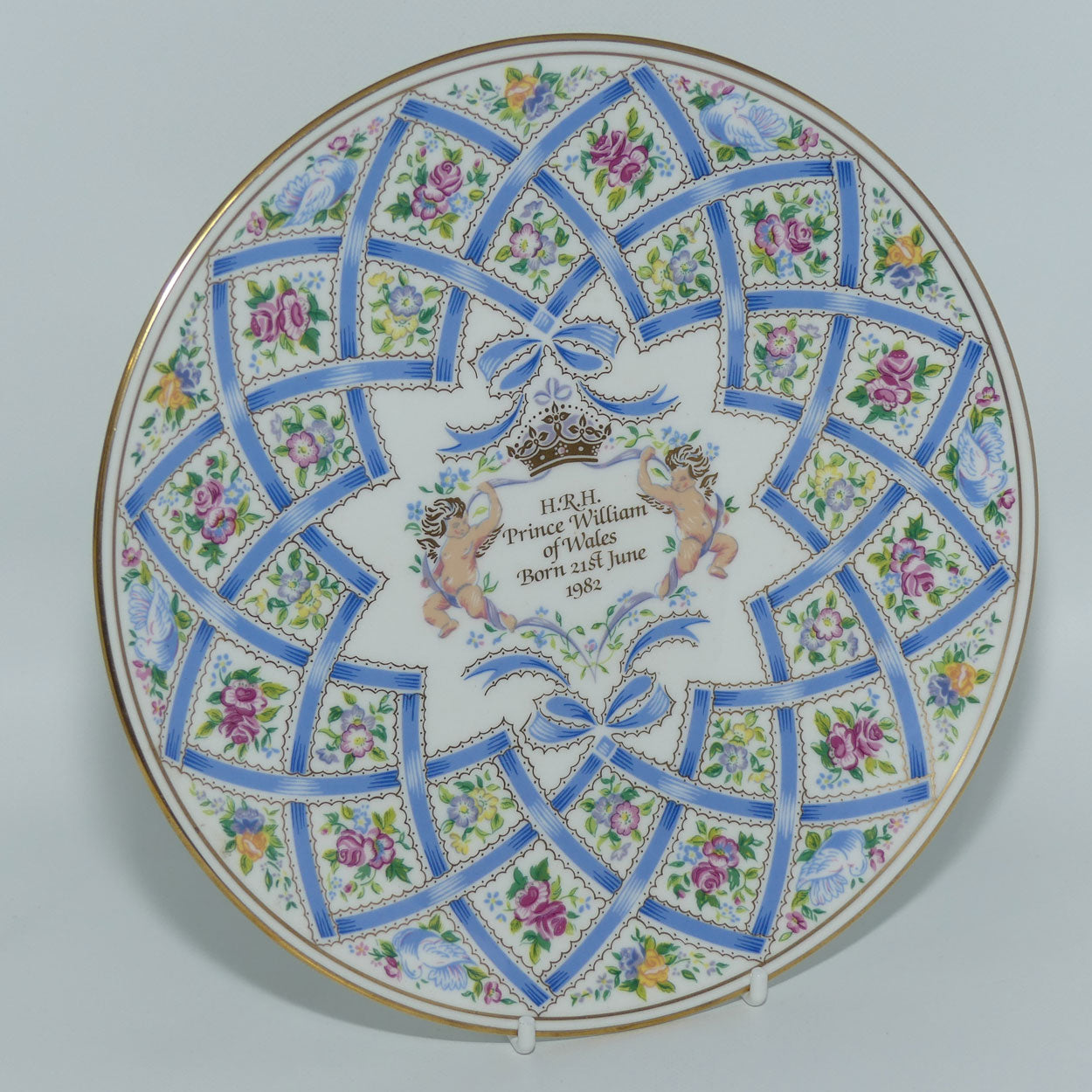 Royal Doulton HRH Prince William of Wales Birth Commemorative plate | 21st June 1982