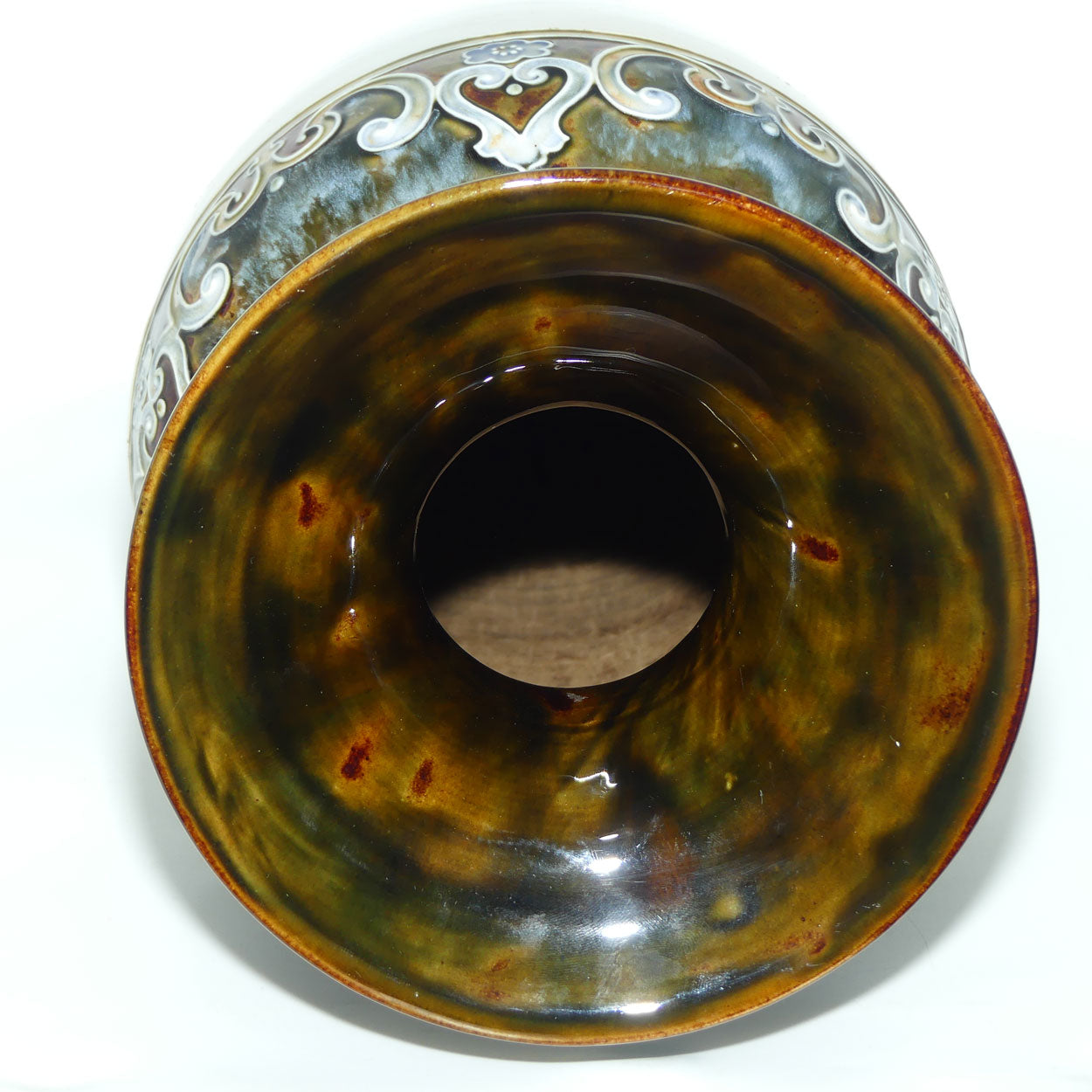 Royal Doulton Hannah Barlow stoneware very large flaired horse vase