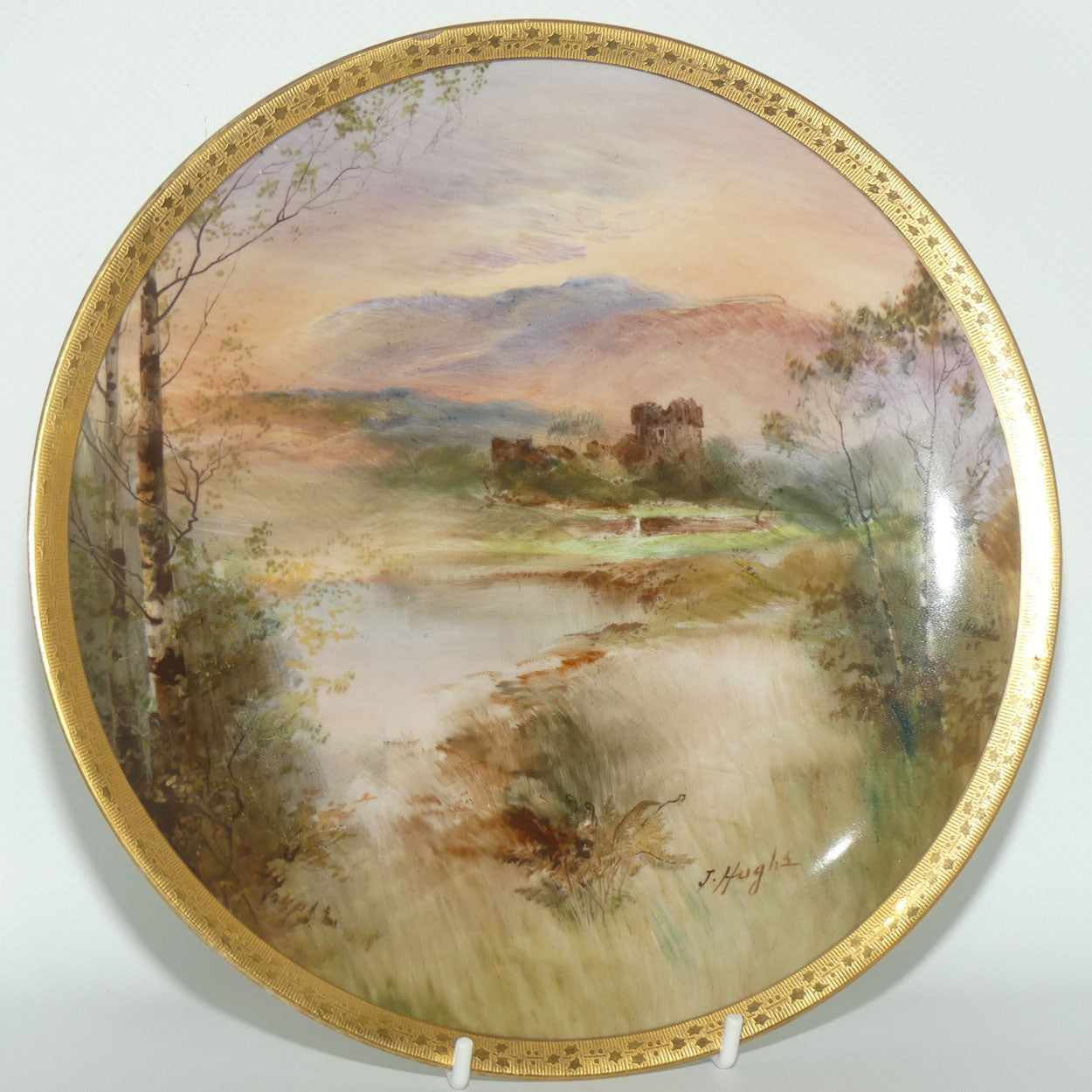 Royal Doulton hand painted Inverlochy Castle plate (Hughes)