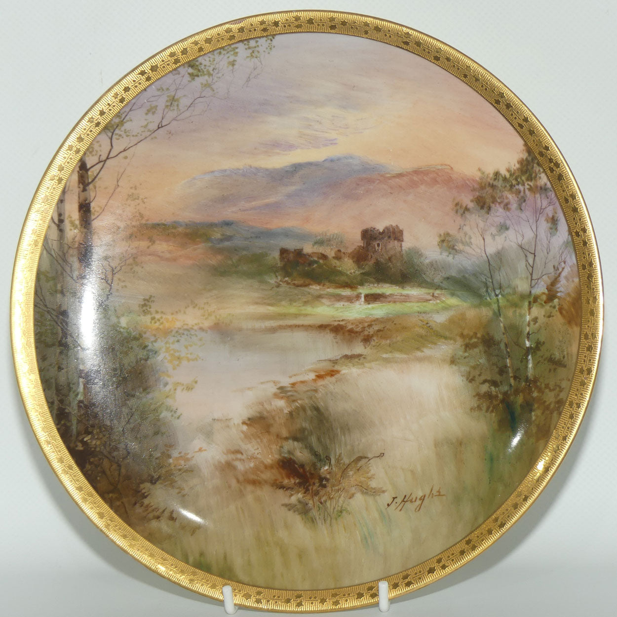 Royal Doulton hand painted Inverlochy Castle plate (Hughes)