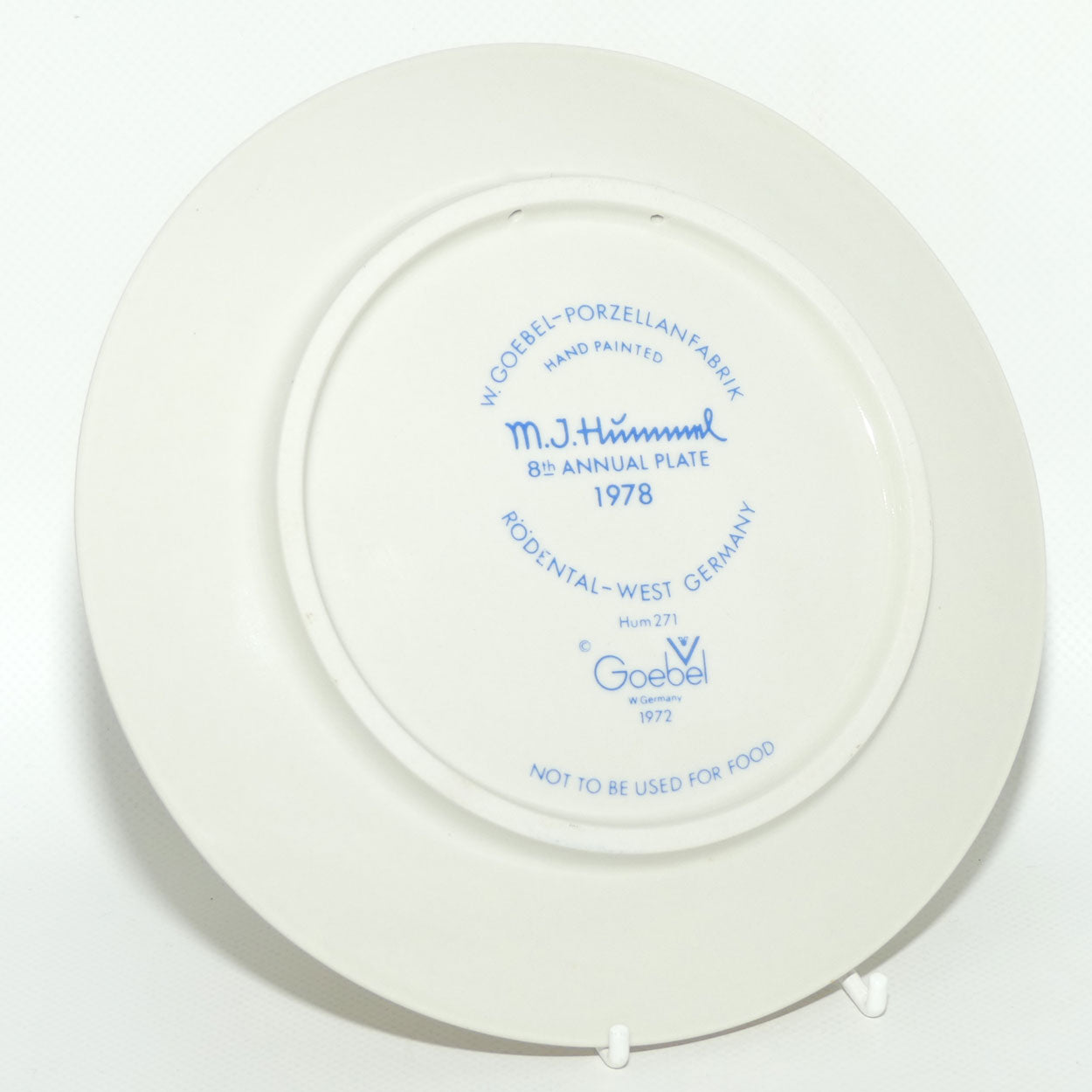HUM0271 MI Hummel Annual Plate 1978 | Happy Pastime | Boxed