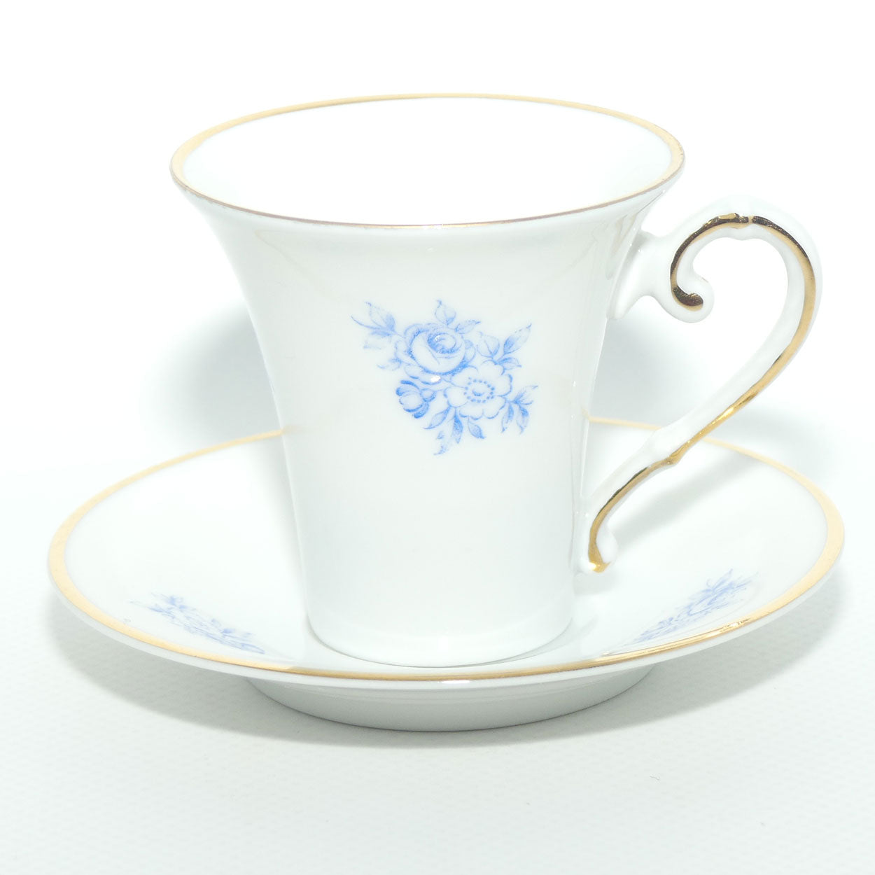 Hutschenreuther Selb Germany | Classical Blue and White Floral Demi tasse duo