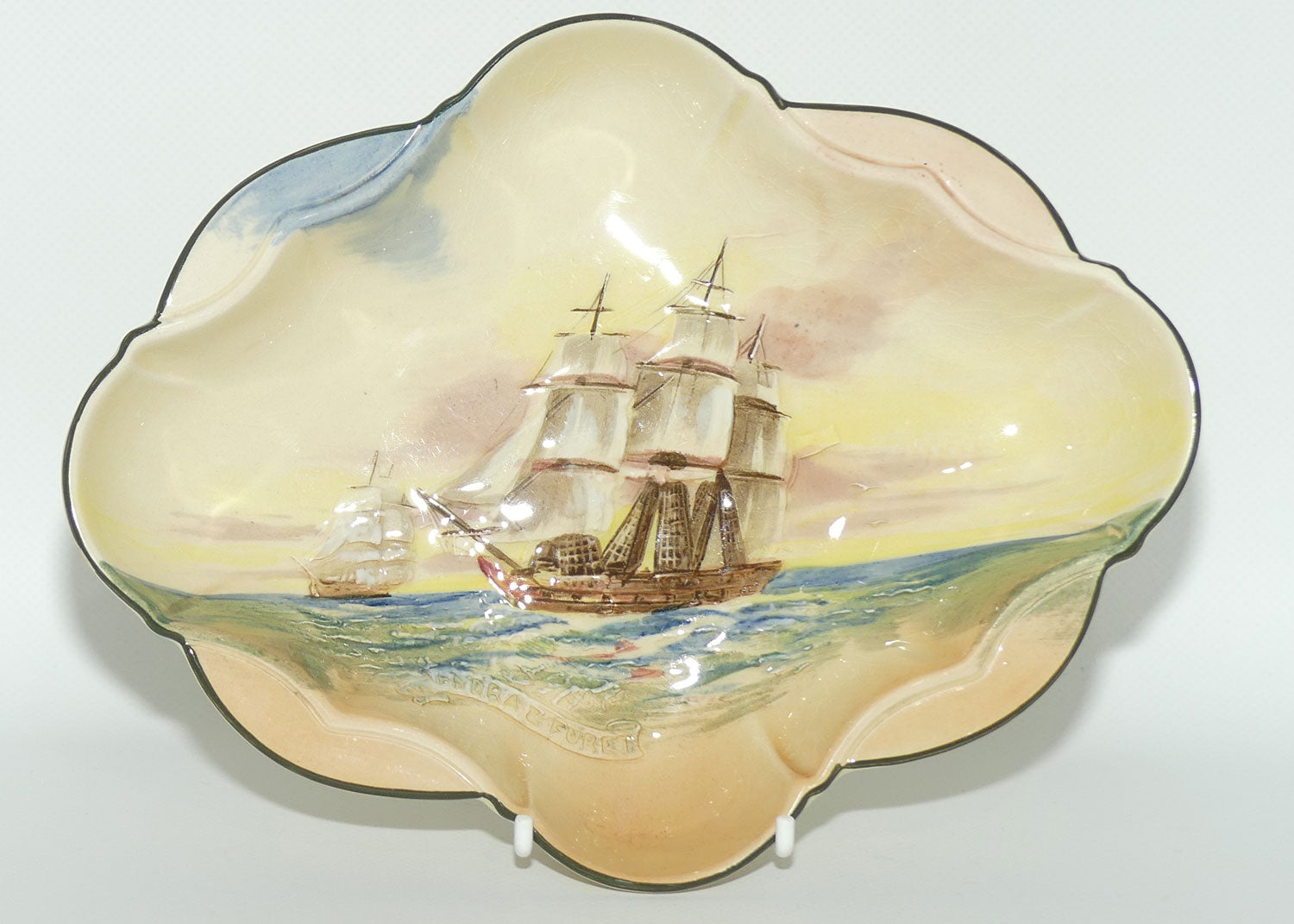 Royal Doulton Famous Ships series | Hydra & Furei quatrefoil dish D5957 | #2