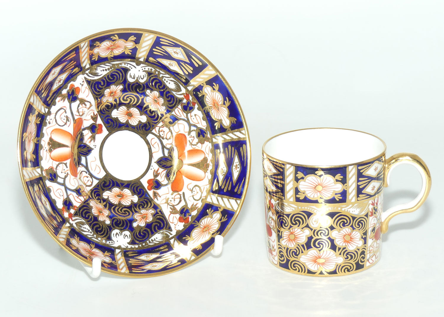 Royal Crown Derby Traditional Imari 2451 set of 6 demi tasse coffee duos