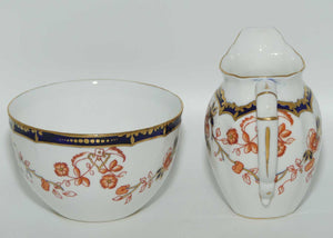 Royal Crown Derby pattern 6449 milk jug and sugar bowl | c.1916