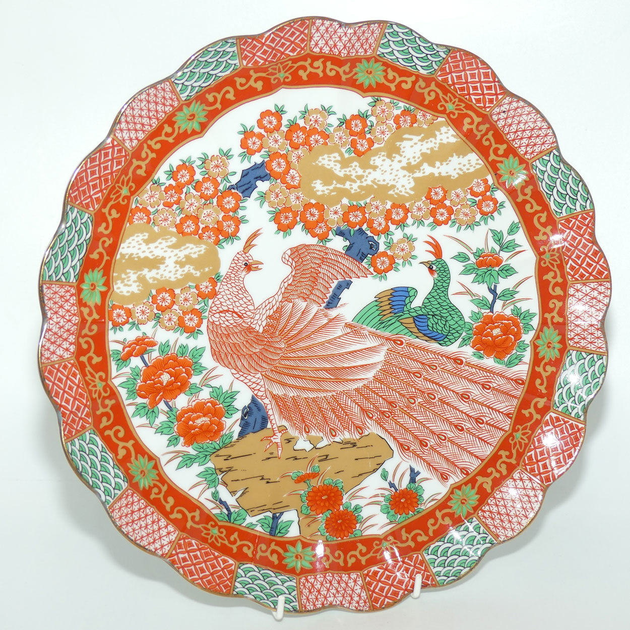 Japanese Imari large fluted edge display plate | 32cm | c.1970