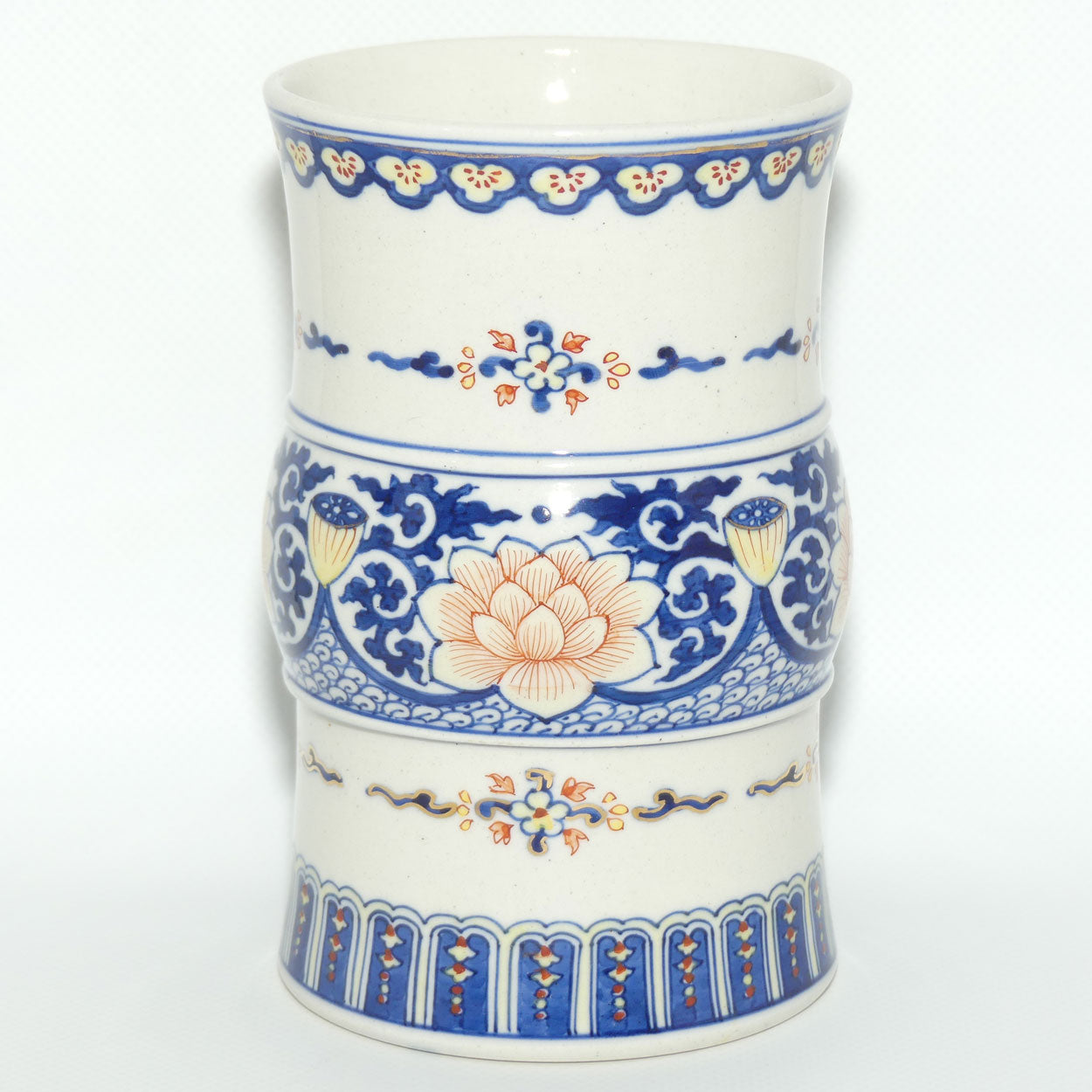 Early 20th Century Lotus Flower Brush Pot or Beaker vase