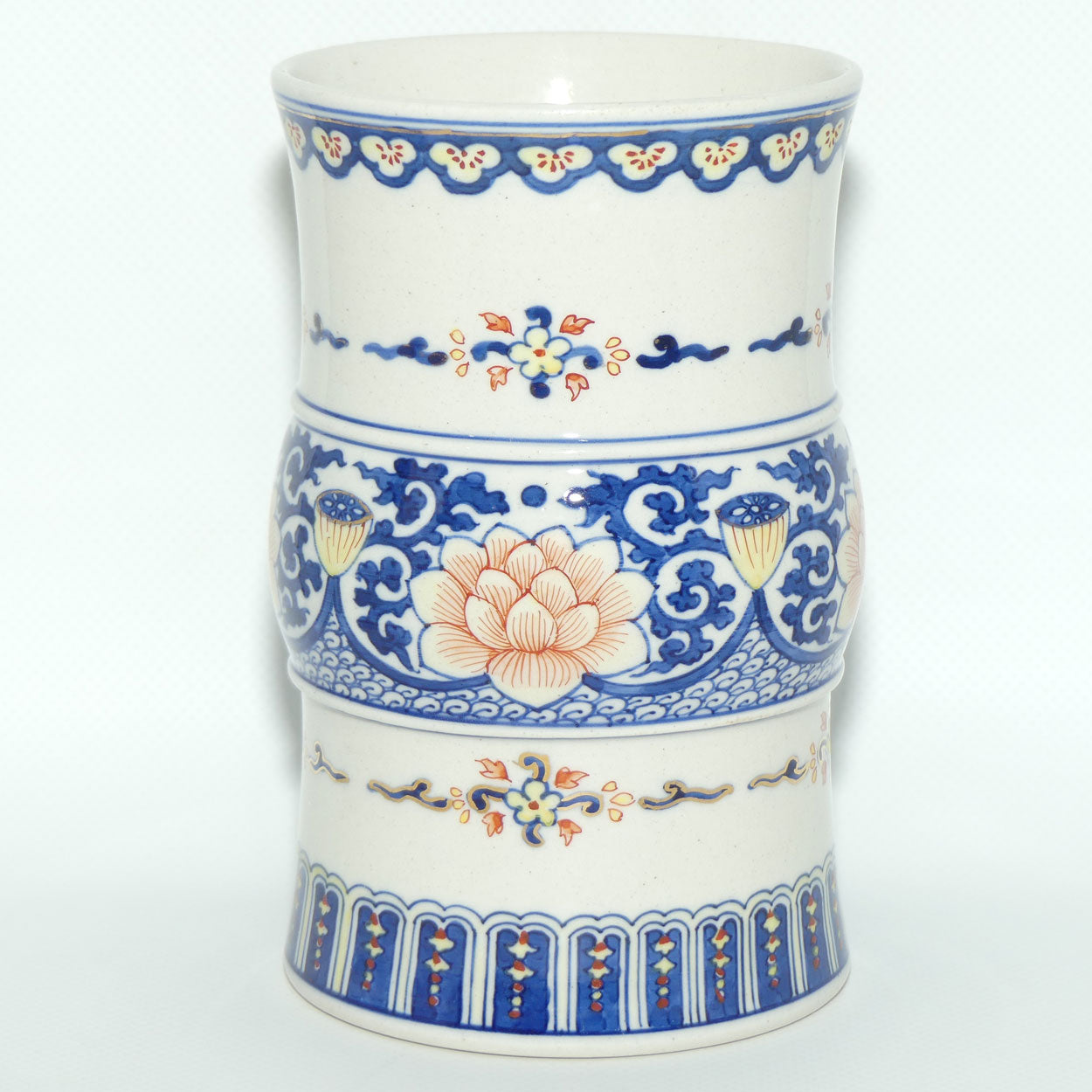 Early 20th Century Lotus Flower Brush Pot or Beaker vase