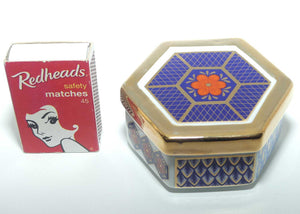 Imari pattern hexagonal trinket box