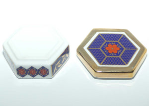 Imari pattern hexagonal trinket box