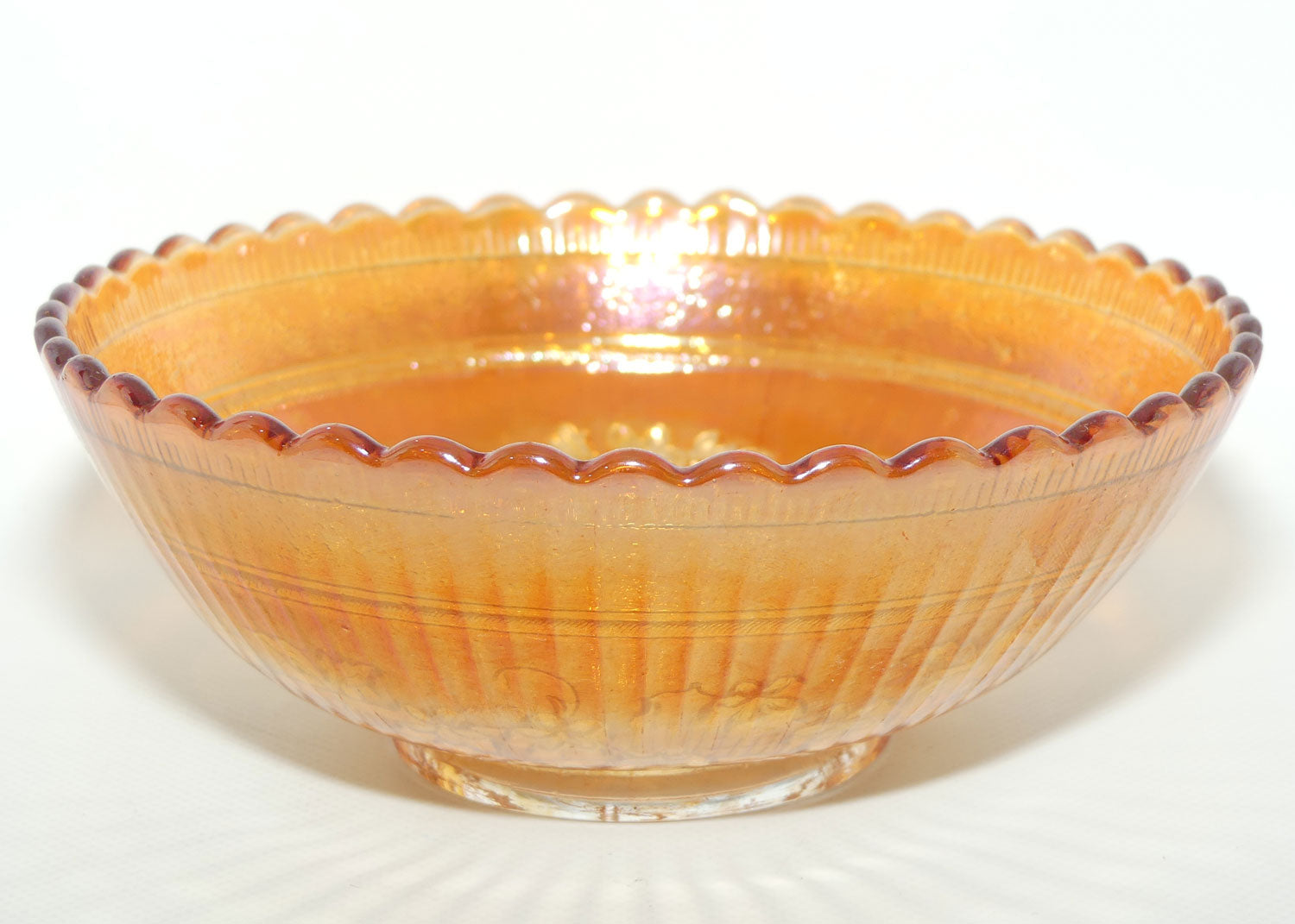 Imperial Marigold Carnival Glass bowl | 18.5cm diam