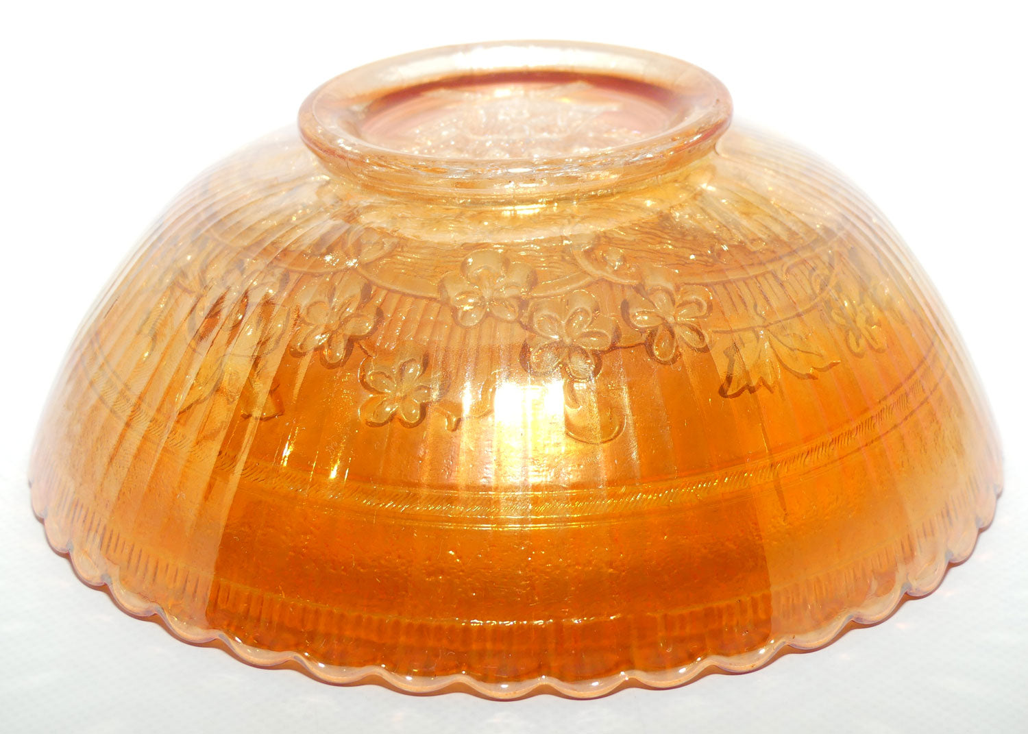 Imperial Marigold Carnival Glass bowl | 18.5cm diam