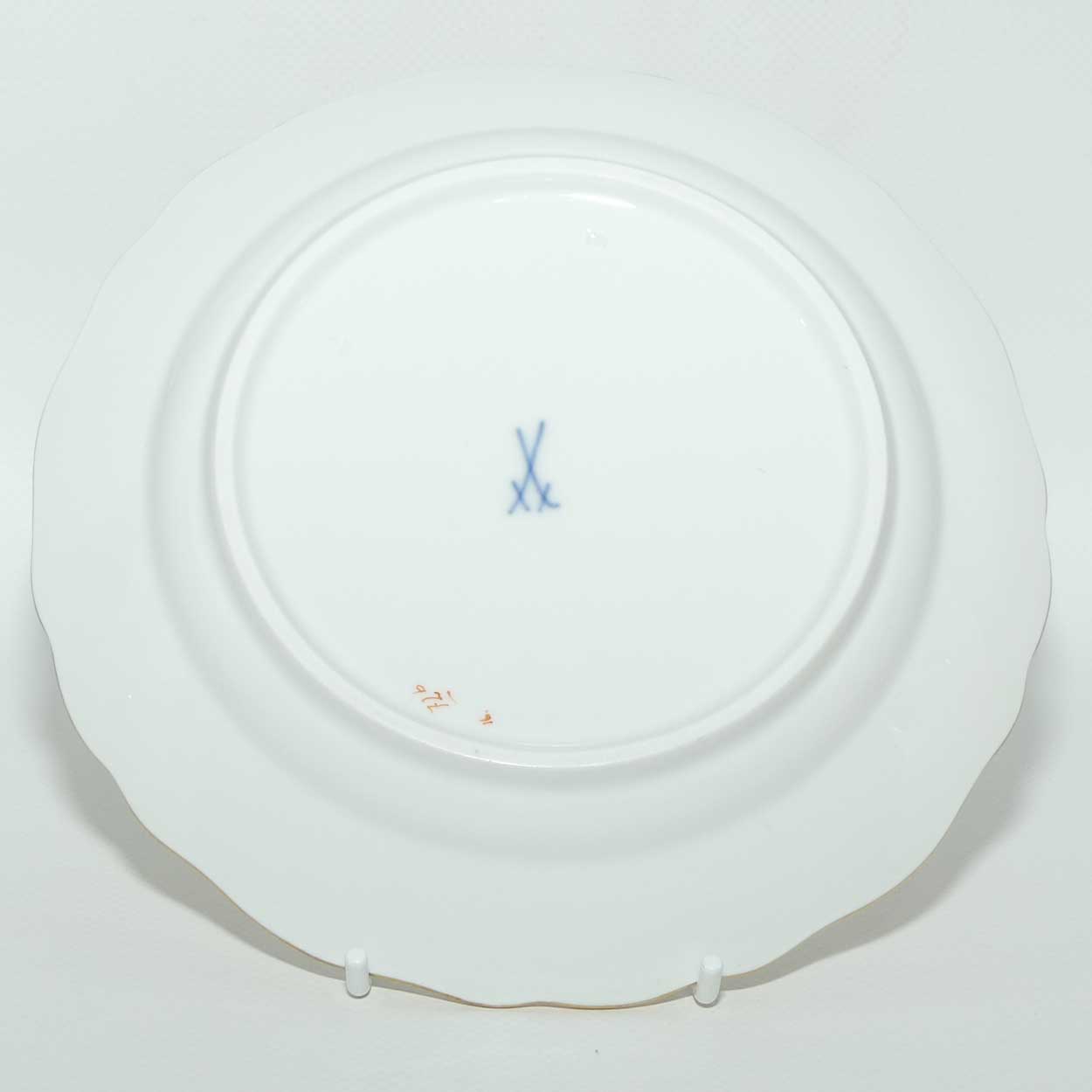 Meissen Red Dragon tea trio trimmed with gilt