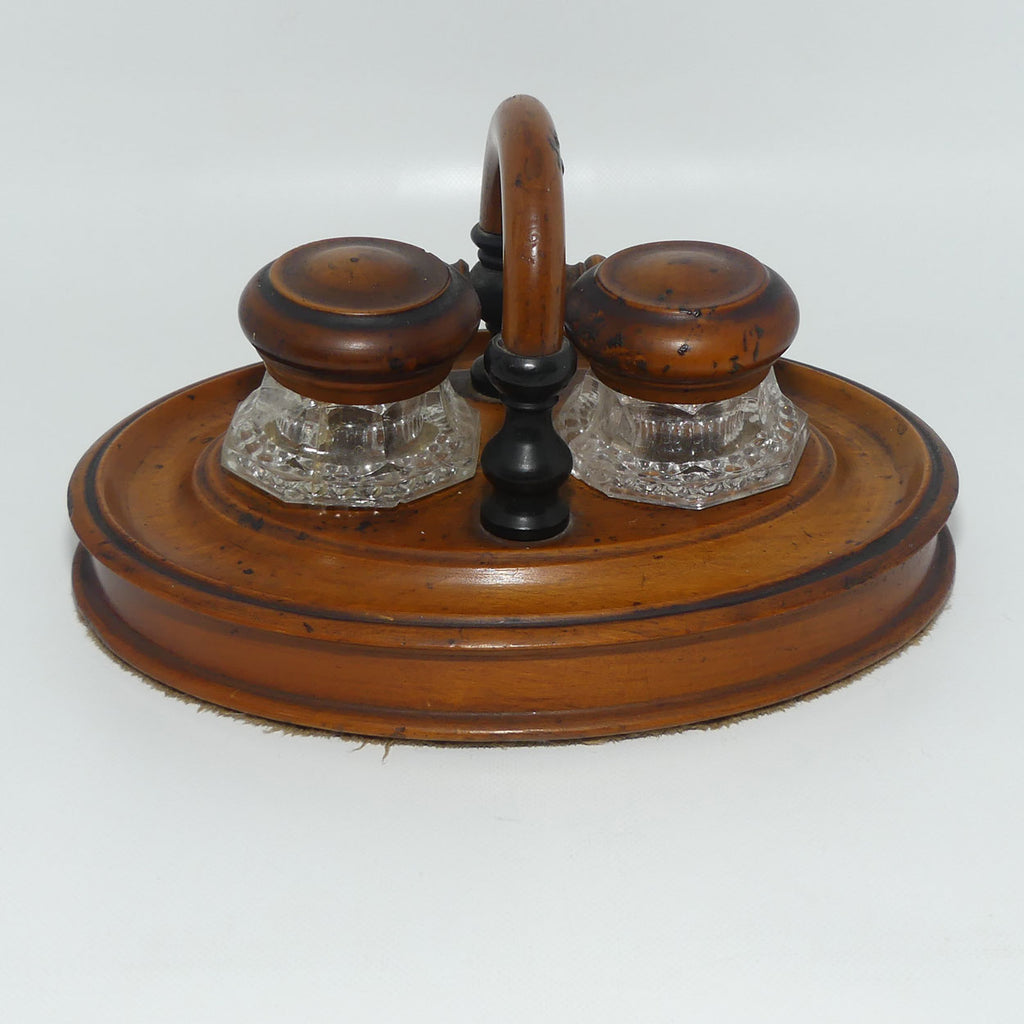 Antique Victorian era Fruitwood Desk set c.1870