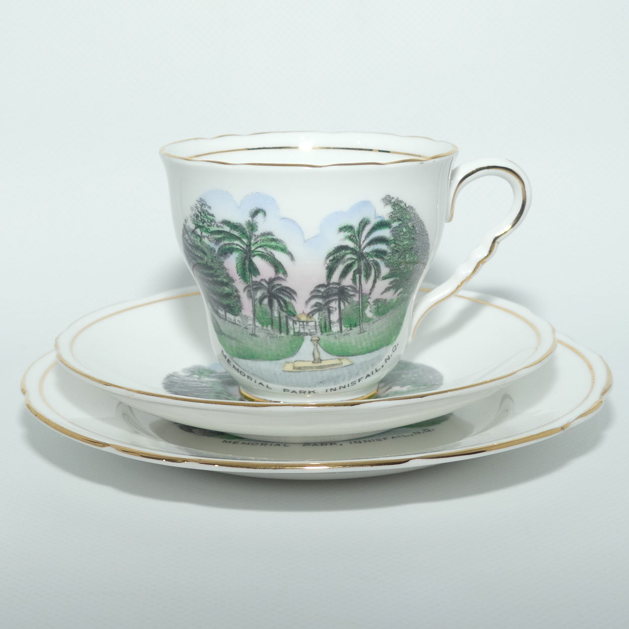 Royal Stafford trio | Australian Souvenir | Memorial Park, Innisfail c.1950