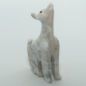 Small Carved Onyx Howling Wolf figure