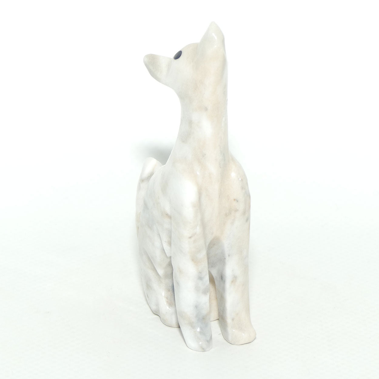 Small Carved Onyx Howling Wolf figure