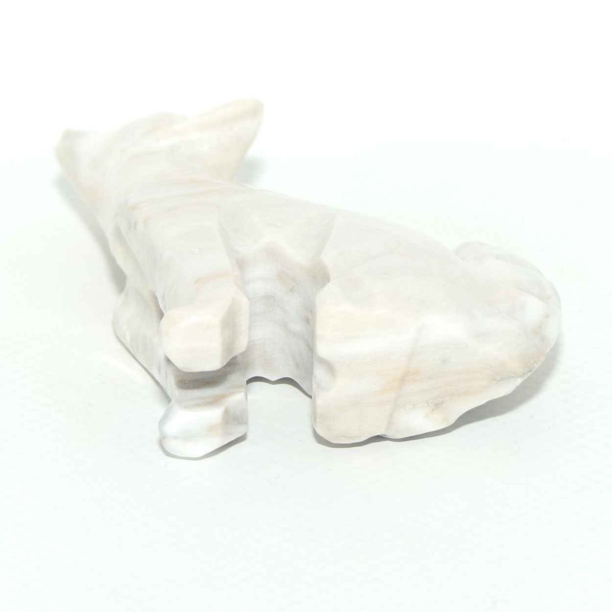 Small Carved Onyx Howling Wolf figure