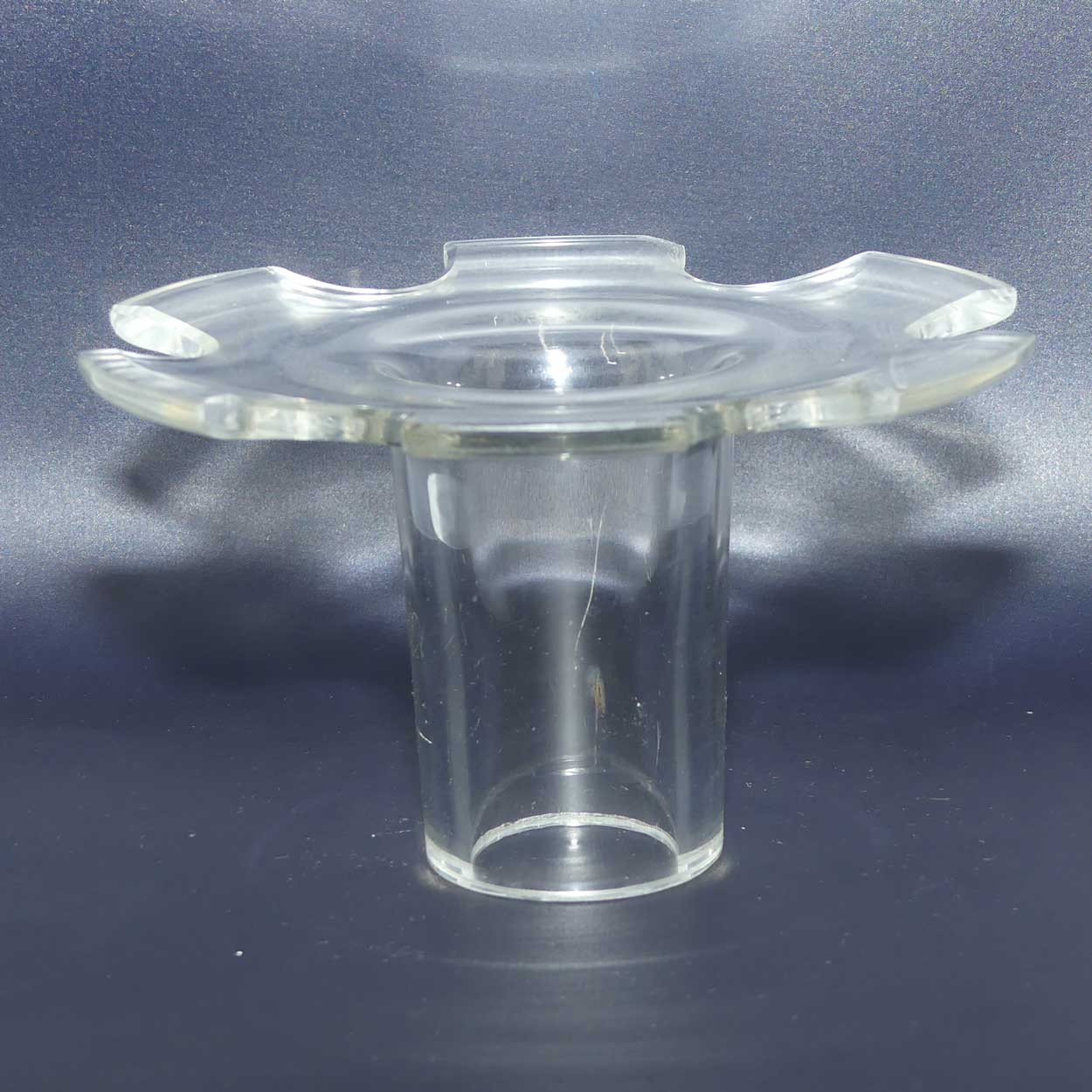 Superb Inwald Crystal diamond cut and multi facetted rim trumpet vase and insert