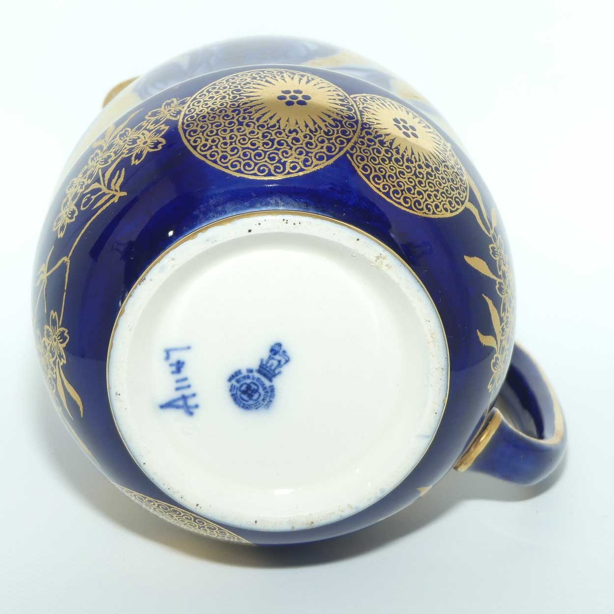 Royal Doulton Blue Iris and Daffodil jug with gilt highlights | A1147