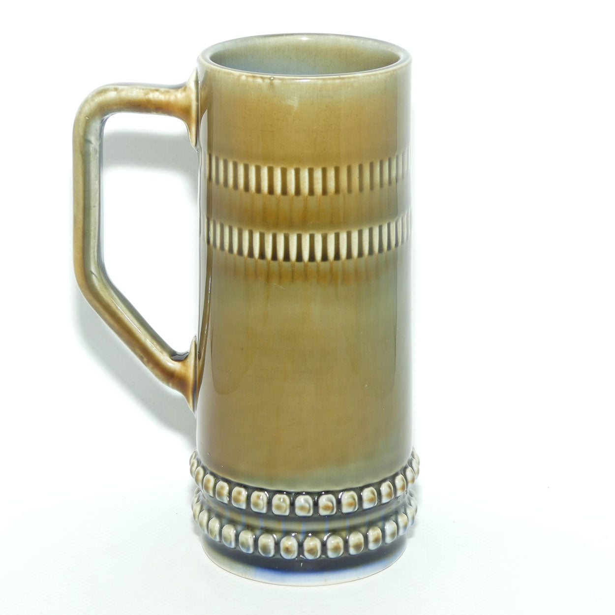 Wade Irish Porcelain | tall Irish Coffee tankard | Figured pattern | 16cm tall