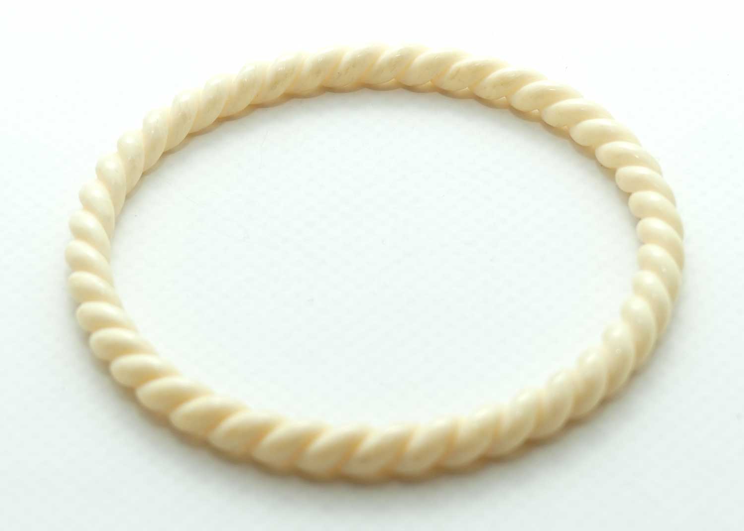 Antique Ivory Twist design Ladies Bangle | Round Shape | 6mm thick