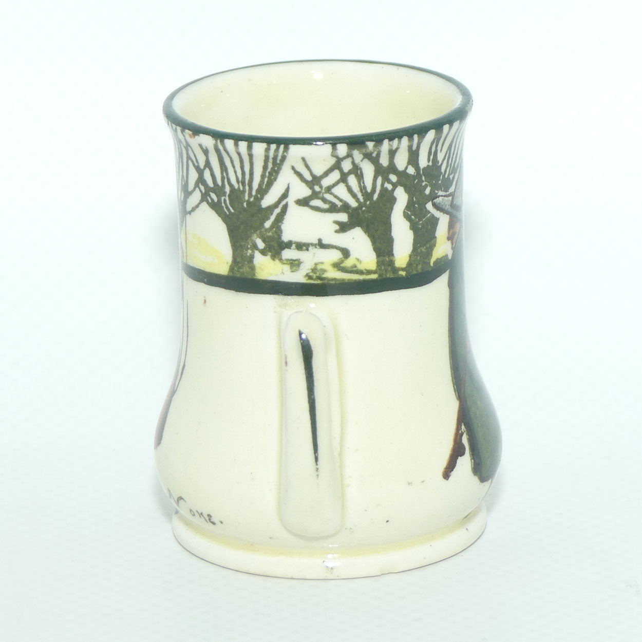 Royal Doulton Izaak Walton Gallant Fishers twin handle miniature vase