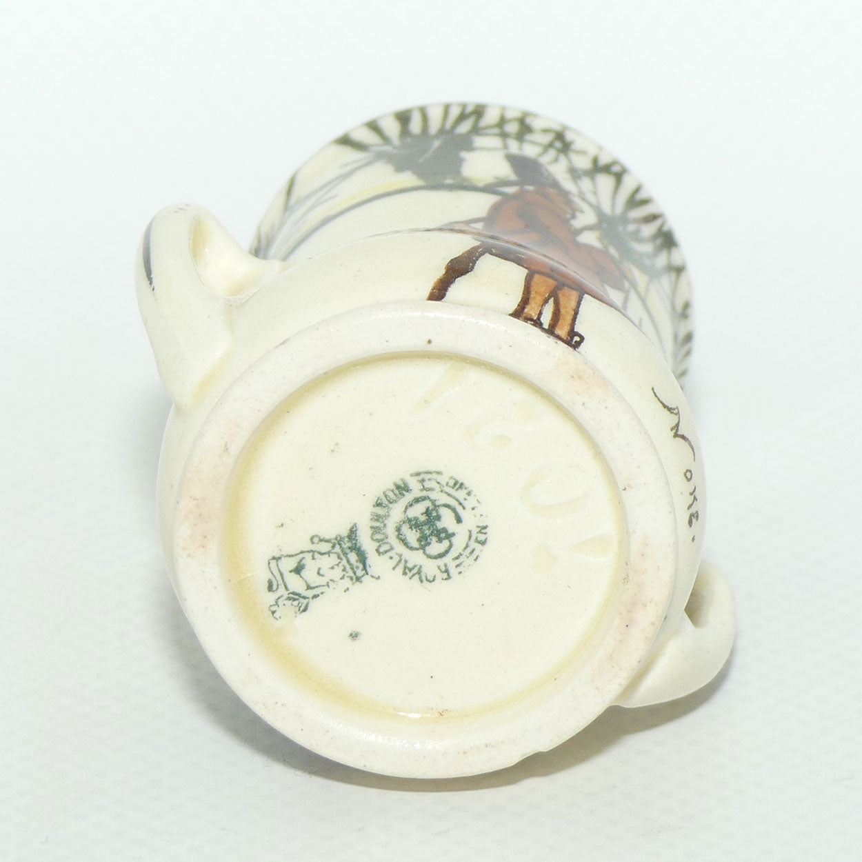 Royal Doulton Izaak Walton Gallant Fishers twin handle miniature vase